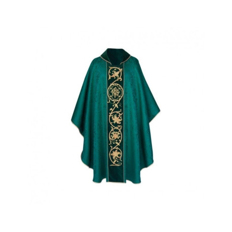 Chasuble gothique IHS - couleurs liturgiques (12)