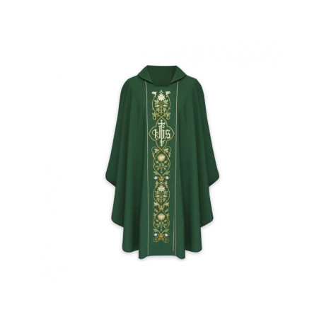 Chasuble gothique IHS - couleurs liturgiques (15)