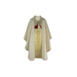 Chasuble gothique brodée - Saint Jean-Paul II