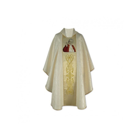 Chasuble gothique brodée - Saint Jean-Paul II