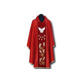 Chasuble avec le damas du Saint-Esprit - Confirmation (09A)