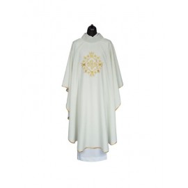 Chasuble brodée - couleur écru