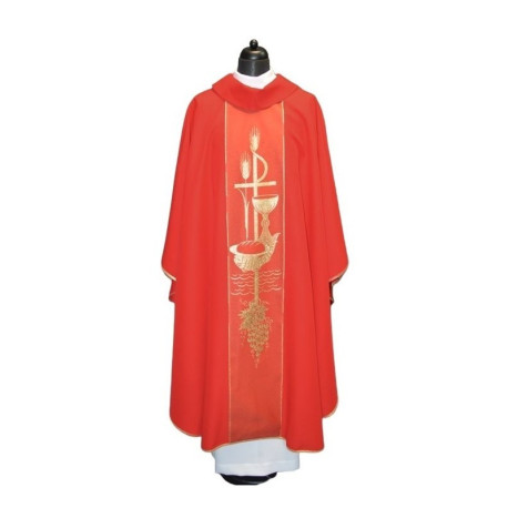 Chasuble avec symboles eucharistiques - couleurs