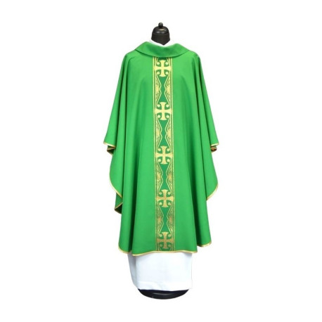 Ceinture chasuble avec croix - verte