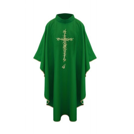Chasuble croix d'épines - verte