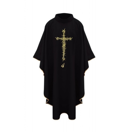 Chasuble croix d'épines - noire