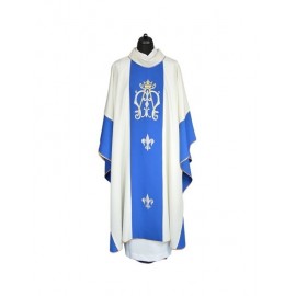 Ceinture brodée de la chasuble mariale - couleur écru (2)