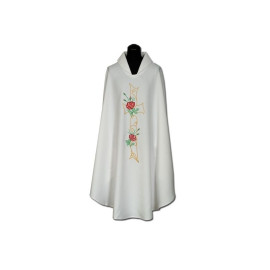 Chasuble brodée de roses