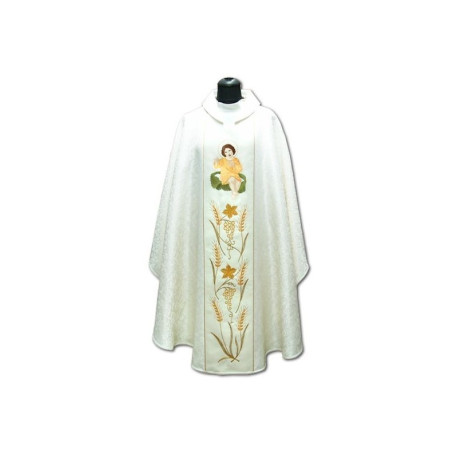 Chasuble avec image de l'enfant Jésus - damas