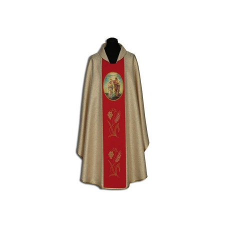 Chasuble brodée de Jean-Baptiste - icône peinte