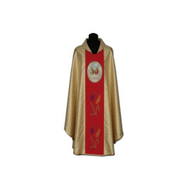 Chasuble brodée de Saint Pierre et Saint Paul - icône peinte