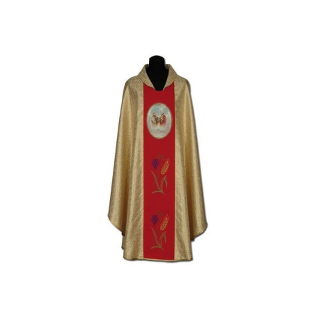 Chasuble brodée de Saint Pierre et Saint Paul - icône peinte
