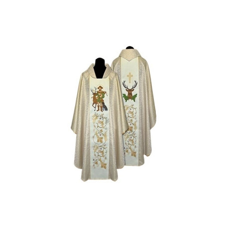 Chasuble brodée de Saint Hubert
