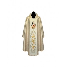 Chasuble brodée Sainte Thérèse de l'Enfant Jésus