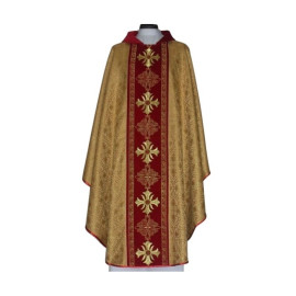 Chasuble à rosettes - ceinture en velours brodé (2)