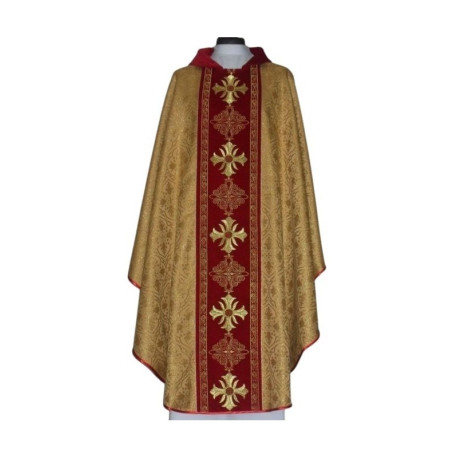 Chasuble à rosettes - ceinture en velours brodé (2)