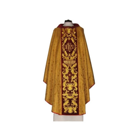 Chasuble à rosettes - ceinture en velours brodé (3)