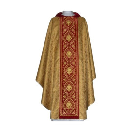 Chasuble à rosettes - ceinture en velours brodé (4)