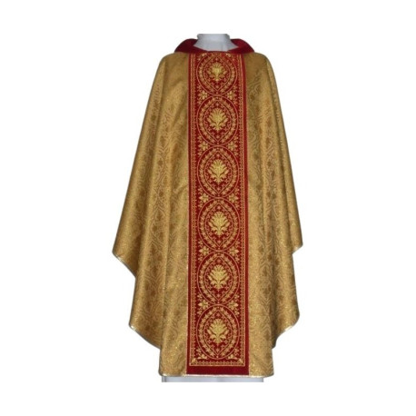 Chasuble à rosettes - ceinture en velours brodé (4)