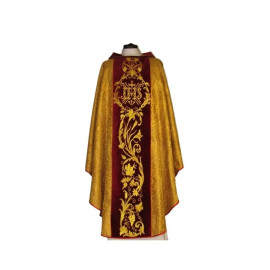 Chasuble à rosettes d'anges - ceinture de velours brodée (5)