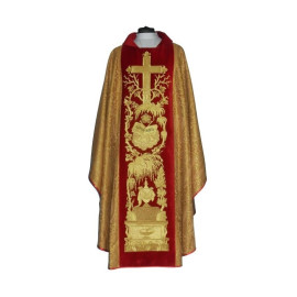 Rosette de chasuble - large ceinture brodée (12)