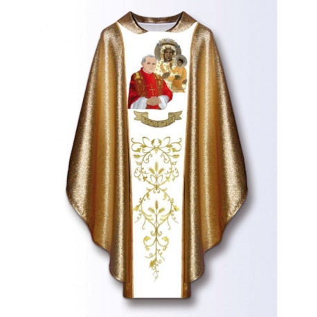 Chasuble avec image de Jean-Paul II et MB Czestochowa (2)