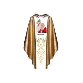 Chasuble avec l'image de Jean-Paul II et de Jésus le Miséricordieux