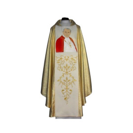 Chasuble à l'effigie de Jean-Paul II - ceinture large