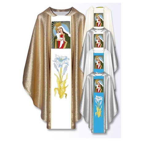 Chasuble avec image brodée - Notre-Dame de Kozielsk