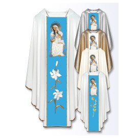 Chasuble avec image brodée - Notre-Dame de Porto Rico