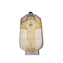 Chasuble romaine blanche Cœur de Jésus (49)