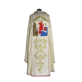 Chasuble brodée - Annonciation - Sainte Famille