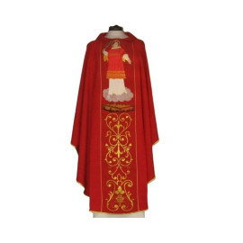 Chasuble à l'effigie de saint Laurent