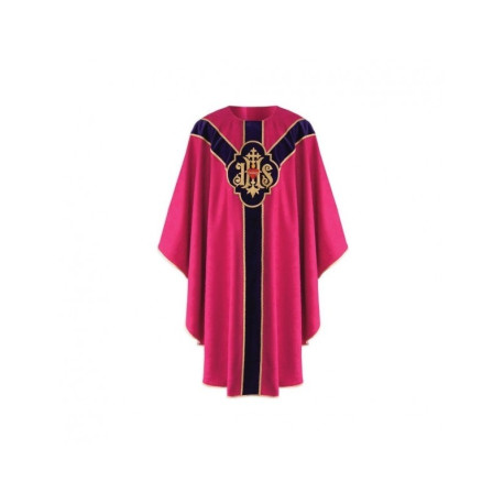 Chasuble semi-gothique - rose (34)