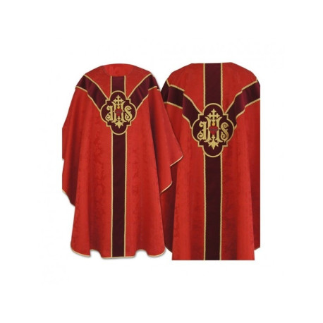 Chasuble semi-gothique - rouge (36)