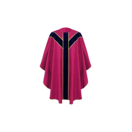 Chasuble semi-gothique - rose (37)