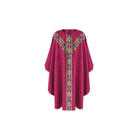 Chasuble semi-gothique - rose (44)