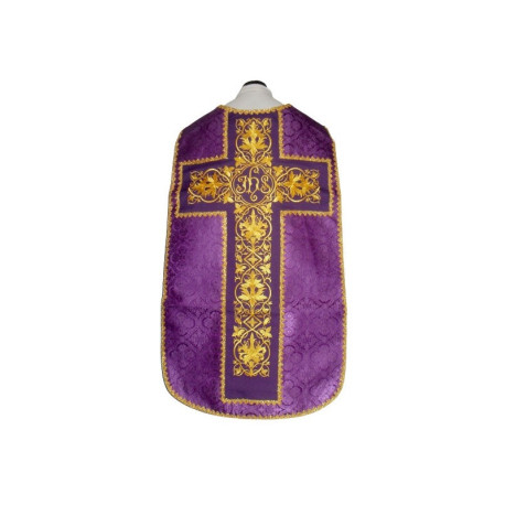 Chasuble romaine violette, rosette IHS (57)