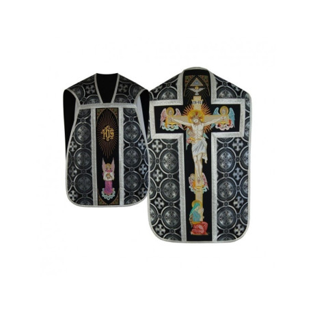 Chasuble romaine brodée - Christ en croix (19)