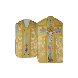 Chasuble romaine brodée - Christ en croix (21)