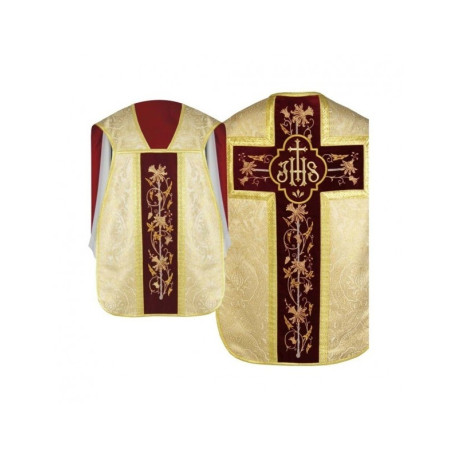 Chasuble romaine IHS - or (26)