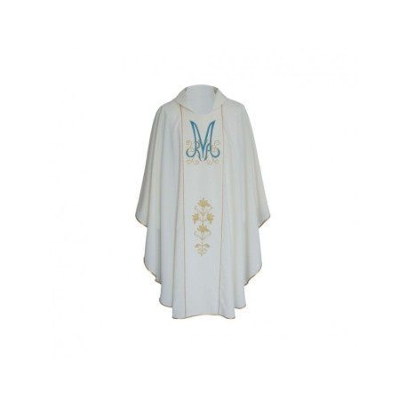 Chasuble mariale brodée écru (22)