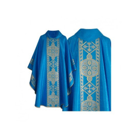 Chasuble mariale brodée bleue (26)