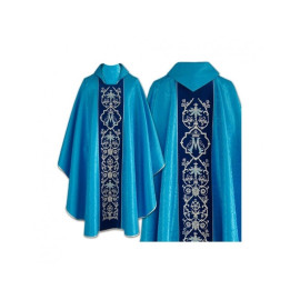 Chasuble mariale brodée bleue (27)
