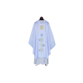 Chasuble mariale brodée blanche (28)