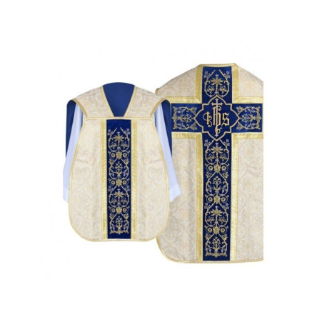 Chasuble romaine avec manipulateur, bourse et voile pour calice (2)