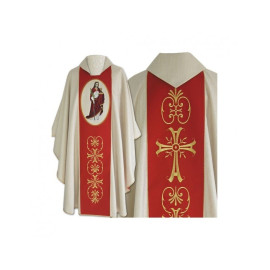 Chasuble brodée Sainte-Barbara