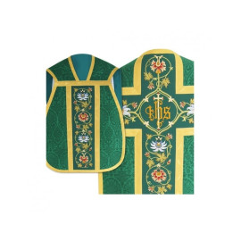 Chasuble romaine avec manipulateur, bourse et voile pour calice (10)