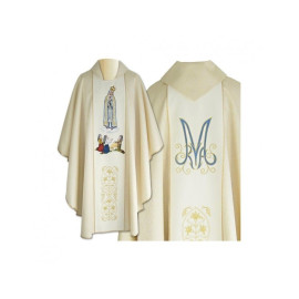 Chasuble brodée Notre-Dame de Fatima (4)