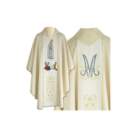 Chasuble brodée Notre-Dame de Fatima (4)